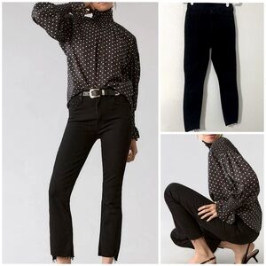 Mother The Insider Women’s Size 24 Crop Stunner Zip Ankle Step Fray Jeans NWOT